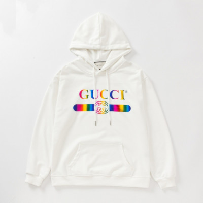 Gucci 2019 Mm/Wm Logo Cotton HoodT - 구찌 2019 남자 로고 코튼 후드티 Guc01301x.Size(m - 2xl).화이트