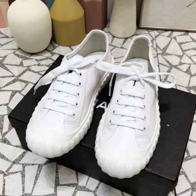 Chanel 2019 Ladies Leather Sneakers - 샤넬 2019 여성용 레더 스니커즈 CHAS0398.Size(225 - 245).화이트