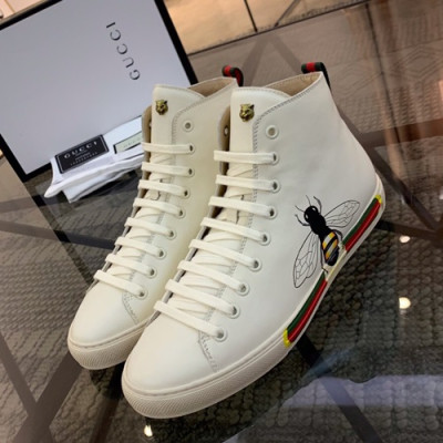 Gucci 2019 Mens Leather Sneakers - 구찌 2019 남성용 레더 스니커즈 GUCS0271,Size(240 - 270).화이트