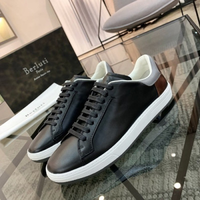 Berluti 2019 Mens Leather Sneakers -  벨루티 2019 남성용 레더 스니커즈 BERTS0016.Size(240 - 270).블랙
