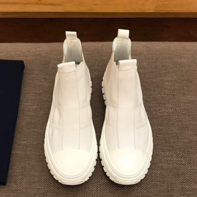 Prada 2019 Mens Leather Sneakers Boots - 프라다 2019 남성용 레더 스니커즈 부츠 PRAS0154,Size(240 - 270).화이트