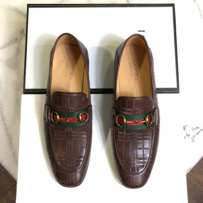 Gucci 2019 Mens Leather Loafer - 구찌 2019 남성용 레더 로퍼 GUCS0281.Size(240 - 270).브라운