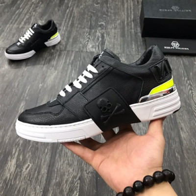 Philipp plein 2019 Mens Leather Sneakers  - 필립플레인 2019 남성용 레더 스니커즈 PPS0044,Size(240 - 275).블랙
