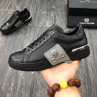 Philipp plein 2019 Mens Leather Sneakers  - 필립플레인 2019 남성용 레더 스니커즈 PPS0046,Size(240 - 275).블랙