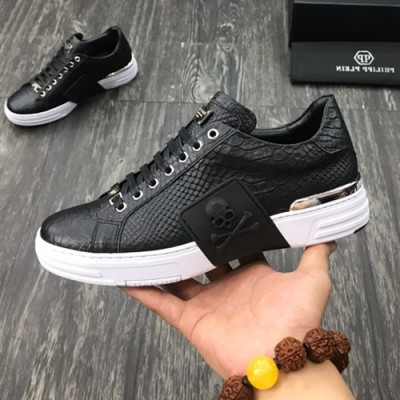 Philipp plein 2019 Mens Leather Sneakers  - 필립플레인 2019 남성용 레더 스니커즈 PPS0047,Size(240 - 275).블랙
