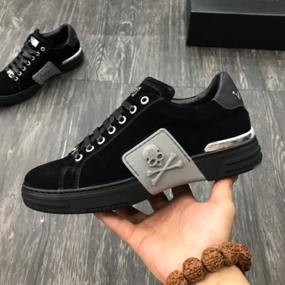 Philipp plein 2019 Mens Leather Sneakers  - 필립플레인 2019 남성용 레더 스니커즈 PPS0048,Size(240 - 275).블랙