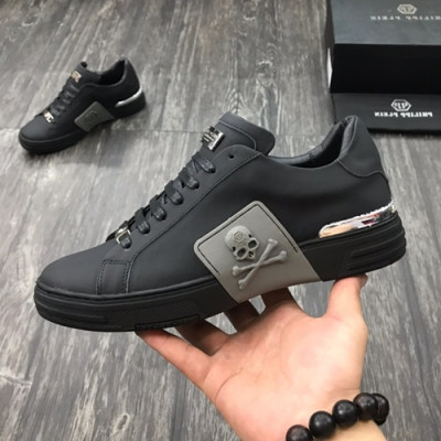 Philipp plein 2019 Mens Leather Sneakers  - 필립플레인 2019 남성용 레더 스니커즈 PPS0049,Size(240 - 275).블랙