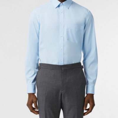 Burberry 2019 Mens Vintage Logo Slim Fit Cotton shirt - 버버리 2019 남성 빈티지 로고 슬림핏 코튼 셔츠 Bur1030x.Size(s - 2xl).스카이블루