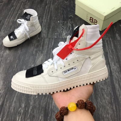 Off-white 2019 Mm / Wm Leather Sneakers - 오프화이트 2019 남여공용 레더 스니커즈 OFFS0018.Size(225 - 275),화이트