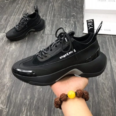Palm Angels 2019 Mens Leather Running Shoes - 팜 엔젤스 2019 남성용 레더 런닝슈즈 PALS0003,Size(240 - 275).블랙