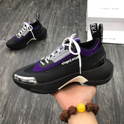 Palm Angels 2019 Mens Leather Running Shoes - 팜 엔젤스 2019 남성용 레더 런닝슈즈 PALS0004,Size(240 - 275).블랙