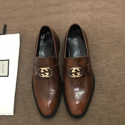 Gucci 2019 Mens Leather Shoes - 구찌 2019 남성용 레더 슈즈,GUCS0287.Size(240 - 270).브라운