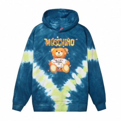 Moschino 2019 Mm/Wm Logo Teddy Cotton Hood Tee - 모스키노 2019 남자 로고 테디 코튼 후드티 Mos0029x.Size(xs - l).블루