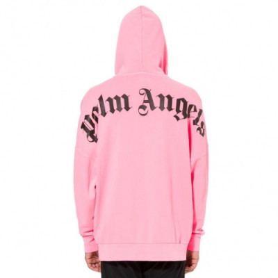 Palm Angels 2019 Mens Logo Cotton Hood Tee - 팜 엔젤스 2019 남성 로고 코튼 후드티 Pam0019x.Size(s - xl).핑크