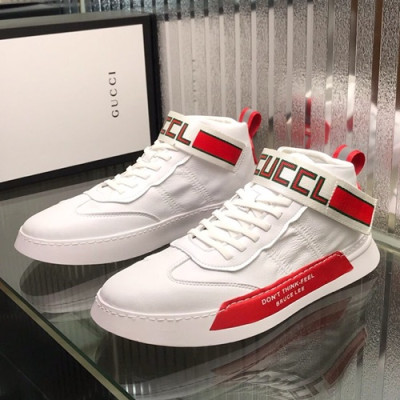 Gucci 2019 Mens Leather Sneakers - 구찌 2019 남성용 레더 스니커즈 GUCS0290,Size(240 - 270).화이트