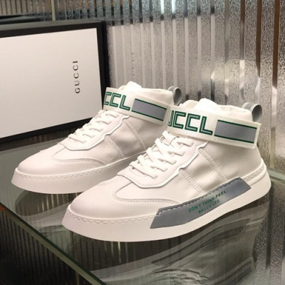 Gucci 2019 Mens Leather Sneakers - 구찌 2019 남성용 레더 스니커즈 GUCS0291,Size(240 - 270).화이트