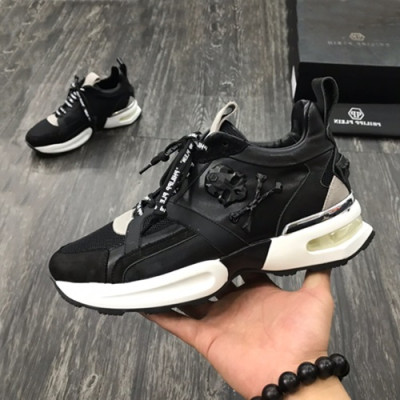 Philipp plein 2019 Mens Leather Sneakers  - 필립플레인 2019 남성용 레더 스니커즈 PPS0088,Size(240 - 275).블랙