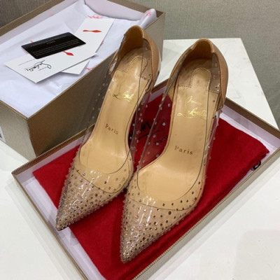 Christian Loubutin 2019 Ladies PVC High Heel - 크리스챤 루부탱 2019 여성용 PVC 하이힐,CLS0042.Size (225 - 245).베이지