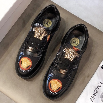 Versace 2019 Mens Leather Sneakers - 베르사체 2019 남성용 레더 스니커즈 VERS0047.Size (240 - 270).블랙