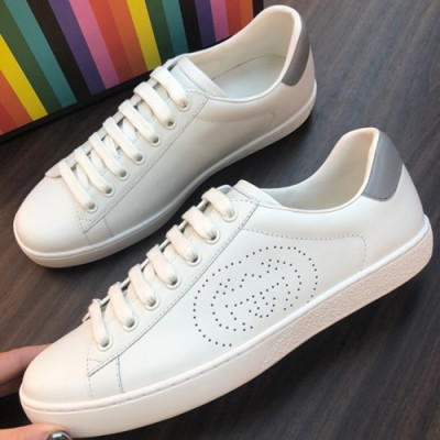 Gucci 2019 Mm / Wm Leather Sneakers - 구찌 2019 남여공용 레더 스니커즈 GUCS0306,Size(225 - 270).화이트