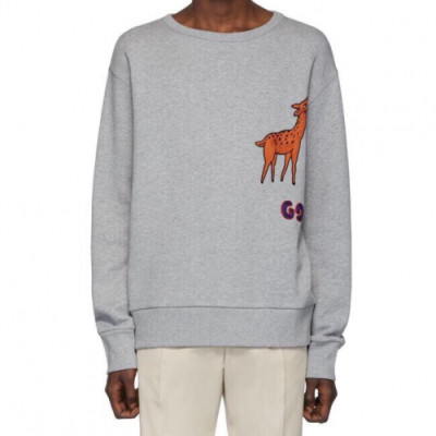 Gucci 2019 Mm/Wm Logo Cotton Tshirt - 구찌 2019 남자 로고 코튼  맨투맨 Guc01339x.Size(xs - l).그레이