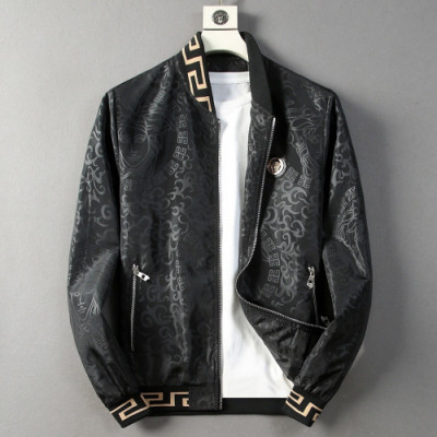 Versace 2019 Mens Casual Zip-up Jacket - 베르사체 2019 남성 캐쥬얼 집업 자켓 Ver0275x.Size(m - 3xl).블랙