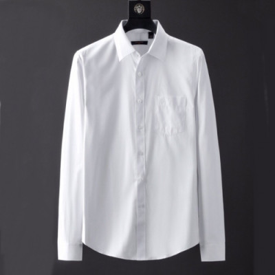 Louis vuitton 2019 Mens Logo Slim Fit Cotton shirt - 루이비통 2019 남성 로고 슬림핏 코튼 셔츠 Lou01238x.Size(m - 3xl).화이트