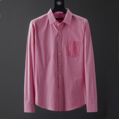 Louis vuitton 2019 Mens Logo Slim Fit Cotton shirt - 루이비통 2019 남성 로고 슬림핏 코튼 셔츠 Lou01239x.Size(m - 3xl).핑크