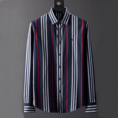 Burberry 2019 Mens Vintage Logo Slim Fit Cotton shirt - 버버리 2019 남성 빈티지 로고 슬림핏 코튼 셔츠 Bur01092x.Size(m - 3xl).네이비