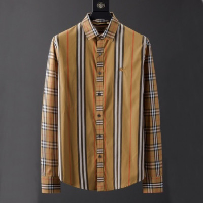 Burberry 2019 Mens Vintage Logo Slim Fit Cotton shirt - 버버리 2019 남성 빈티지 로고 슬림핏 코튼 셔츠 Bur01093x.Size(m - 3xl).카멜