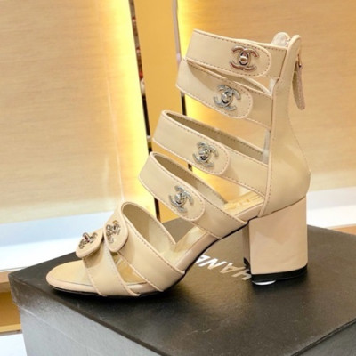 Chanel 2019 Ladies High Heel Sandal - 샤넬 2019 여성용 하이힐 샌들 CHAS0404.Size(225 - 250).베이지