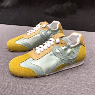 Loewe 2019 Ladies Leather Sneakers - 로에베 2019 여성용 레더 스니커즈,LOES0015,Size(225 - 250).옐로우