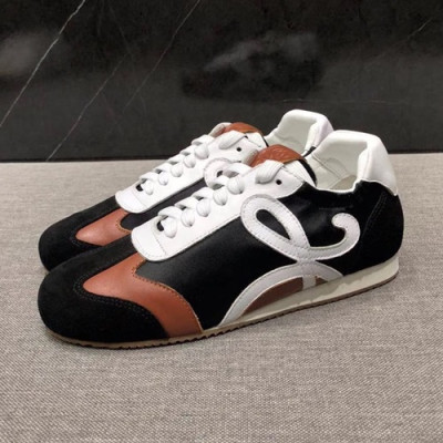 Loewe 2019 Ladies Leather Sneakers - 로에베 2019 여성용 레더 스니커즈,LOES0017,Size(225 - 250).블랙