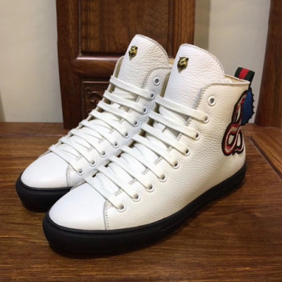 Gucci 2019 Mens Leather Sneakers - 구찌 2019 남성용 레더 스니커즈 GUCS0325,Size(240 - 270).화이트