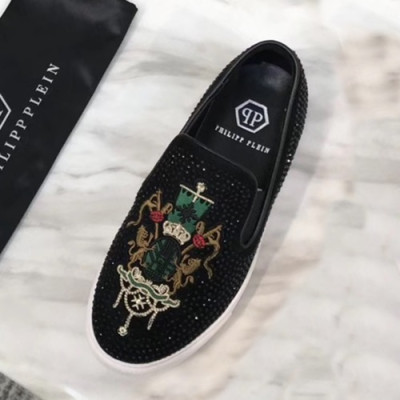 Philipp plein 2019 Mens Suede Slip On - 필립플레인 2019 남성용 스웨이드 슬립온 PPS0096,Size(240 - 270).블랙