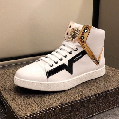Versace 2019 Mens Leather Sneakers - 베르사체 2019 남성용 레더 스니커즈 VERS0062.Size (240 - 270).화이트
