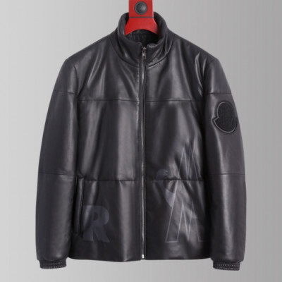 Moncler 2019 Womens Patch Logo Modern Leather Down Padding - 몽클레어 2019 여성 패치 로고 모던 레더 다운패딩 Moc0758x.Size(m - 3xl).블랙