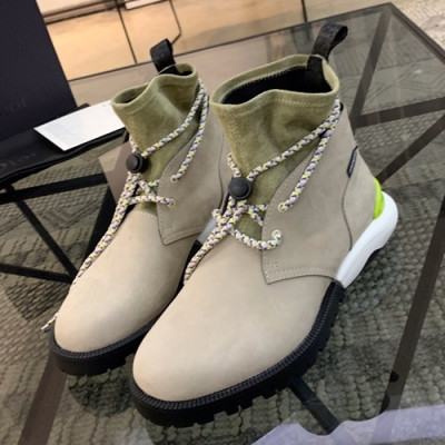 Dior 2019 Mens Leather Sneakers Boots - 디올 2019 남성용 레더 스니커즈 부츠 DIOS0103,Size(240 - 270).베이지그레이