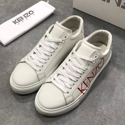 Kenzo 2019 Mens Leather Sneakers - 겐조 2019 남성용 레더 스니커즈,KENS0010,Size(240-270),화이트