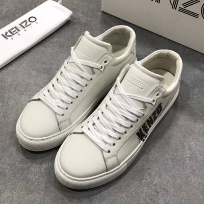 Kenzo 2019 Mens Leather Sneakers - 겐조 2019 남성용 레더 스니커즈,KENS0011,Size(240-270),화이트