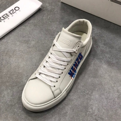 Kenzo 2019 Mens Leather Sneakers - 겐조 2019 남성용 레더 스니커즈,KENS0013,Size(240-270),화이트