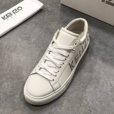 Kenzo 2019 Mens Leather Sneakers - 겐조 2019 남성용 레더 스니커즈,KENS0014,Size(240-270),화이트