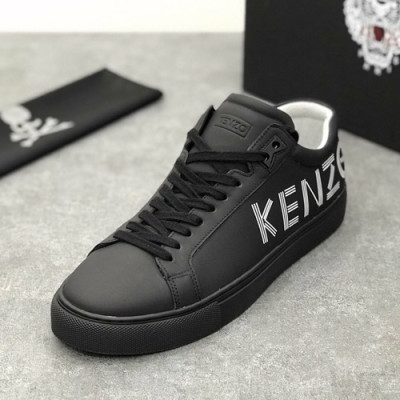 Kenzo 2019 Mens Leather Sneakers - 겐조 2019 남성용 레더 스니커즈,KENS0016,Size(240-270),블랙