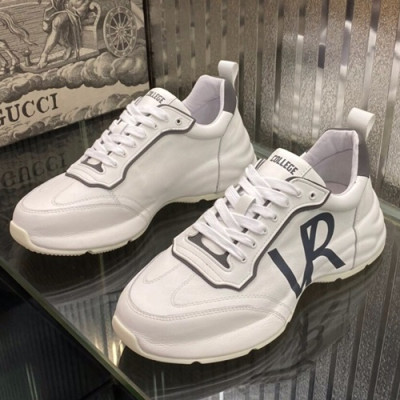 Gucci 2019 Mens Leather Sneakers - 구찌 2019 남성용 레더 스니커즈 GUCS0334,Size(240 - 270).화이트
