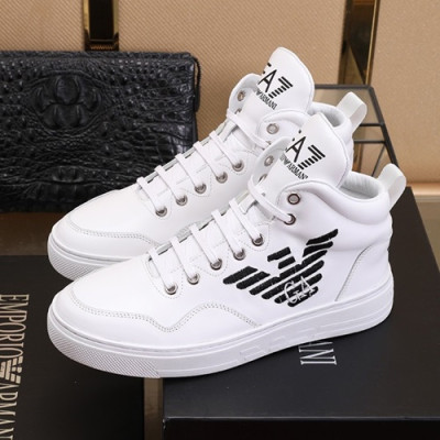 Armani 2019 Mens Leather Sneakers  - 알마니 2019 남성용 레더 스니커즈 ARMS0019,Size(240 - 270).화이트