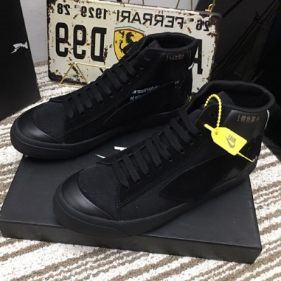 Nike x Air Jordan1 2019  Mens Leather Sneakers - 나이키 x 에어조던 1 2019 남성용 레더 스니커즈 NIKS0004.Size(240 - 270),블랙