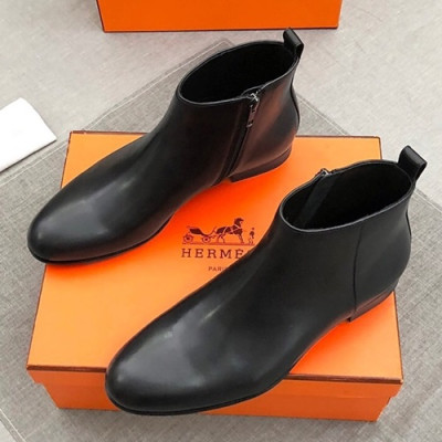 Hermes 2019 Mens Leather Boots - 에르메스 2019 남성용 레더 부츠 HERS0232.Size(240 - 270).블랙