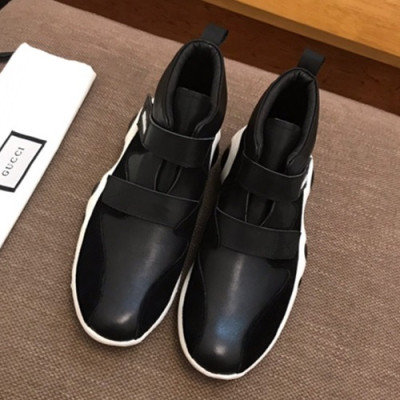 Gucci 2019 Mens Leather Sneakers - 구찌 2019 남성용 레더 스니커즈 GUCS0356,Size(240 - 270).블랙