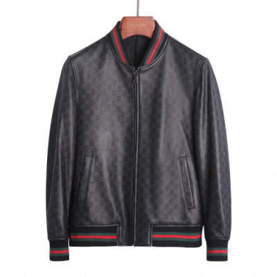 Gucci 2019 Mens Logo Casual Sheep-skin Jacket - 구찌 2019 남성 로고 캐쥬얼 양가죽 자켓 Guc01386x.Size(m - 3xl).블랙