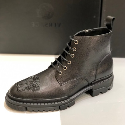 Versace 2019 Mens Leather Boots - 베르사체 2019 남성용 레더 부츠 VERS0070.Size (245 - 265).블랙